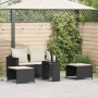 Set de muebles de jardín 5 pzas y cojines apilables negro de , Sofás de exterior - Ref: Foro24-4104163, Precio: 256,50 €, Des...