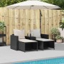 Set de muebles de jardín 5 pzas y cojines apilables negro de , Sofás de exterior - Ref: Foro24-4104163, Precio: 256,50 €, Des...
