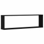 Estantes cúbicos de pared 2 uds roble negro 100x15x30 cm de , Estantes y estanterías - Ref: Foro24-862058, Precio: 41,99 €, D...