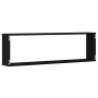 Estantes cúbicos de pared 2 uds roble negro 100x15x30 cm de , Estantes y estanterías - Ref: Foro24-862058, Precio: 41,99 €, D...