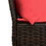 Sofá de jardín con cojines ratán sintético marrón de , Conjuntos de jardín - Ref: Foro24-3365336, Precio: 657,54 €, Descuento: %