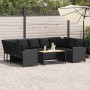 Sofás de jardín 3 piezas y cojines ratán sintético negro de , Conjuntos de jardín - Ref: Foro24-3365329, Precio: 547,65 €, De...