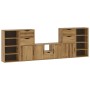 Muebles de TV 5 uds. con almacenaje "ODDA" madera maciza pino de , Muebles TV - Ref: Foro24-3365376, Precio: 270,56 €, Descue...