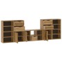 Muebles de TV 5 uds. con almacenaje "ODDA" madera maciza pino de , Muebles TV - Ref: Foro24-3365376, Precio: 270,56 €, Descue...