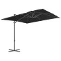 Sombrilla voladiza con poste de acero negro 250x250 cm de vidaXL, Sombrillas - Ref: Foro24-46990, Precio: 101,06 €, Descuento: %