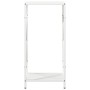 Leñero blanco 34x25x70 cm Acero laminado en frío de , Bolsas y soportes de leña - Ref: Foro24-864320, Precio: 44,42 €, Descue...