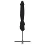 Sombrilla voladiza con poste de acero negro 250x250 cm de vidaXL, Sombrillas - Ref: Foro24-46990, Precio: 101,06 €, Descuento: %