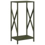 Leñero verde oliva 34x25x70 cm Acero laminado en frío de , Bolsas y soportes de leña - Ref: Foro24-864322, Precio: 43,69 €, D...
