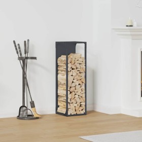 Leñero antracita 25x25x80 cm Acero laminado en frío de , Bolsas y soportes de leña - Ref: Foro24-864265, Precio: 44,17 €, Des...