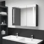 Armario de baño con espejo LED negro brillante 89x14x62 cm de vidaXL, Tocadores de baño - Ref: Foro24-326526, Precio: 146,86 ...