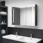 Armario de baño con espejo LED negro brillante 89x14x62 cm de vidaXL, Tocadores de baño - Ref: Foro24-326526, Precio: 155,36 ...