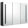 Armario de baño con espejo LED negro brillante 89x14x62 cm de vidaXL, Tocadores de baño - Ref: Foro24-326526, Precio: 146,86 ...