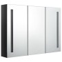 Armario de baño con espejo LED negro brillante 89x14x62 cm de vidaXL, Tocadores de baño - Ref: Foro24-326526, Precio: 155,36 ...