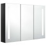 Armario de baño con espejo LED negro brillante 89x14x62 cm de vidaXL, Tocadores de baño - Ref: Foro24-326526, Precio: 155,36 ...