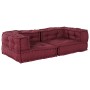 Puff modular de tela color granate 140x70x36 cm de , Cojines para sillas y sofás - Ref: Foro24-4019032, Precio: 173,96 €, Des...