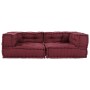 Puff modular de tela color granate 140x70x36 cm de , Cojines para sillas y sofás - Ref: Foro24-4019032, Precio: 173,96 €, Des...