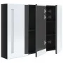 Armario de baño con espejo LED negro brillante 89x14x62 cm de vidaXL, Tocadores de baño - Ref: Foro24-326526, Precio: 146,86 ...