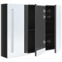 Armario de baño con espejo LED negro brillante 89x14x62 cm de vidaXL, Tocadores de baño - Ref: Foro24-326526, Precio: 155,36 ...