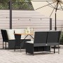 Set de sofás de jardín con cojines 3 pzas ratán sintético negro de , Conjuntos de jardín - Ref: Foro24-3365341, Precio: 417,6...