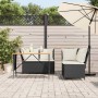 Set de sofás de jardín con cojines 3 pzas ratán sintético negro de , Conjuntos de jardín - Ref: Foro24-3365341, Precio: 417,6...