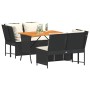 Set de sofás de jardín con cojines 3 pzas ratán sintético negro de , Conjuntos de jardín - Ref: Foro24-3365341, Precio: 417,6...