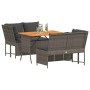 Set de sofá de jardín 3 pzas y cojines ratán sintético gris de , Conjuntos de jardín - Ref: Foro24-3365343, Precio: 434,93 €,...