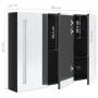 Armario de baño con espejo LED negro brillante 89x14x62 cm de vidaXL, Tocadores de baño - Ref: Foro24-326526, Precio: 146,86 ...