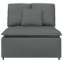 Sofá modular con módulo central y cojines gris oscuro 100 cm de , Unidades para sofás seccionales - Ref: Foro24-4104418, Prec...
