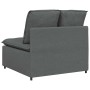 Sofá modular con módulo central y cojines gris oscuro 100 cm de , Unidades para sofás seccionales - Ref: Foro24-4104418, Prec...