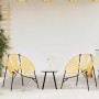 Silla de jardín con forma huevo amarillo y negro de , Sillas de jardín - Ref: Foro24-4009290, Precio: 86,52 €, Descuento: %