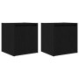 Mesillas de noche de pared 2 uds. Color negro 38x34x40 cm de , Mesitas de noche - Ref: Foro24-861232, Precio: 68,05 €, Descue...