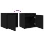 Mesillas de noche de pared 2 uds. Color negro 38x34x40 cm de , Mesitas de noche - Ref: Foro24-861232, Precio: 68,05 €, Descue...