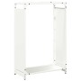 Leñero blanco 60x28x90 cm Acero laminado en frío de , Bolsas y soportes de leña - Ref: Foro24-864212, Precio: 61,04 €, Descue...