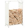 Leñero blanco 60x28x90 cm Acero laminado en frío de , Bolsas y soportes de leña - Ref: Foro24-864212, Precio: 61,04 €, Descue...