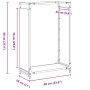 Leñero blanco 60x28x90 cm Acero laminado en frío de , Bolsas y soportes de leña - Ref: Foro24-864212, Precio: 61,04 €, Descue...