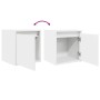 Mesillas de noche de pared 2 uds blanco 38x34x40 cm de , Mesitas de noche - Ref: Foro24-861230, Precio: 66,36 €, Descuento: %