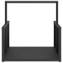 Leñero negro 40x40x40 cm Acero laminado en frío de , Bolsas y soportes de leña - Ref: Foro24-864271, Precio: 39,54 €, Descuen...