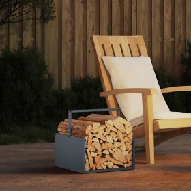 Leñero antracita 40x40x40 cm Acero laminado en frío de , Bolsas y soportes de leña - Ref: Foro24-864273, Precio: 40,49 €, Des...