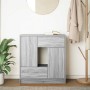 Aparador con cajones y puertas gris Sonoma 70,5x34x74,5 cm de , Aparadores - Ref: Foro24-861846, Precio: 101,33 €, Descuento: %