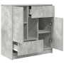 Aparador con cajones y puertas gris hormigón 70,5x34x74,5 cm de , Aparadores - Ref: Foro24-861844, Precio: 98,66 €, Descuento: %