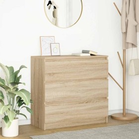 Aparador de roble Sonoma 80x35x76 cm de madera de ingeniería de , Aparadores - Ref: Foro24-861735, Precio: 98,22 €, Descuento: %