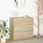 Aparador de roble Sonoma 80x35x76 cm de madera de ingeniería de , Aparadores - Ref: Foro24-861735, Precio: 98,22 €, Descuento: %