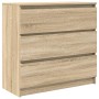 Aparador de roble Sonoma 80x35x76 cm de madera de ingeniería de , Aparadores - Ref: Foro24-861735, Precio: 98,22 €, Descuento: %