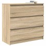 Aparador de roble Sonoma 80x35x76 cm de madera de ingeniería de , Aparadores - Ref: Foro24-861735, Precio: 98,22 €, Descuento: %