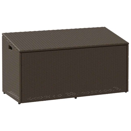 Caja de almacenaje jardín ratán sintético marrón 110x50x58 cm de , Cajas de almacenaje para exteriores - Ref: Foro24-4104070,...