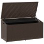 Caja de almacenaje jardín ratán sintético marrón 110x50x58 cm de , Cajas de almacenaje para exteriores - Ref: Foro24-4104070,...