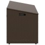 Caja de almacenaje jardín ratán sintético marrón 110x50x58 cm de , Cajas de almacenaje para exteriores - Ref: Foro24-4104070,...