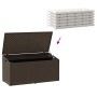 Caja de almacenaje jardín ratán sintético marrón 110x50x58 cm de , Cajas de almacenaje para exteriores - Ref: Foro24-4104070,...