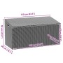 Caja de almacenaje jardín ratán sintético marrón 110x50x58 cm de , Cajas de almacenaje para exteriores - Ref: Foro24-4104070,...
