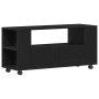 Mueble TV ruedas madera ingeniería roble negro 102x34,5x43cm de , Muebles TV - Ref: Foro24-862479, Precio: 97,99 €, Descuento: %
